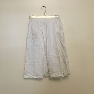 White linen skirt